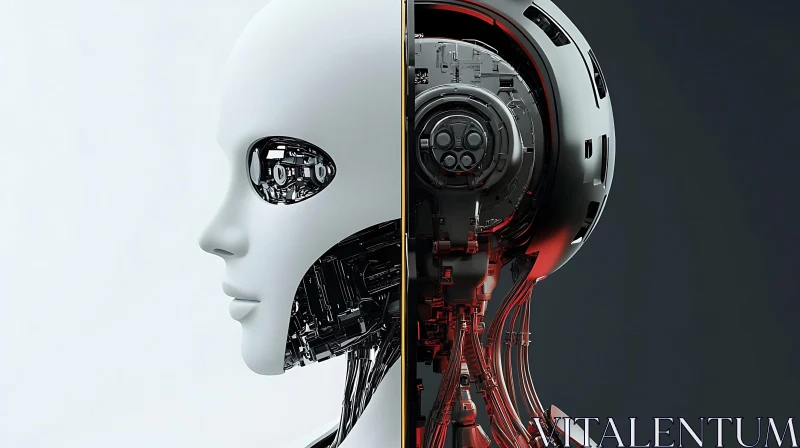 Dual-Sided Humanoid Cyborg AI Image