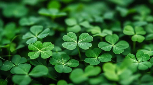 Lush Green Clover Cluster