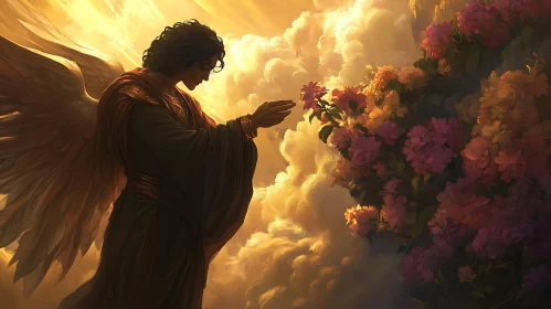Celestial Being with Flowers