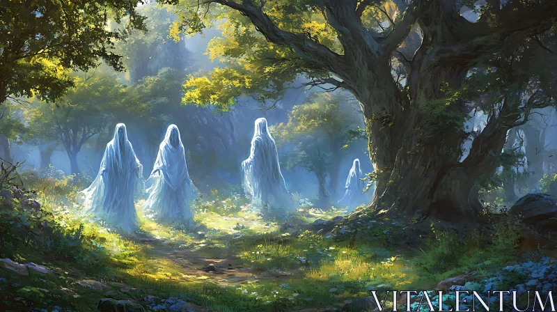 Ghosts in the Forest AI Image