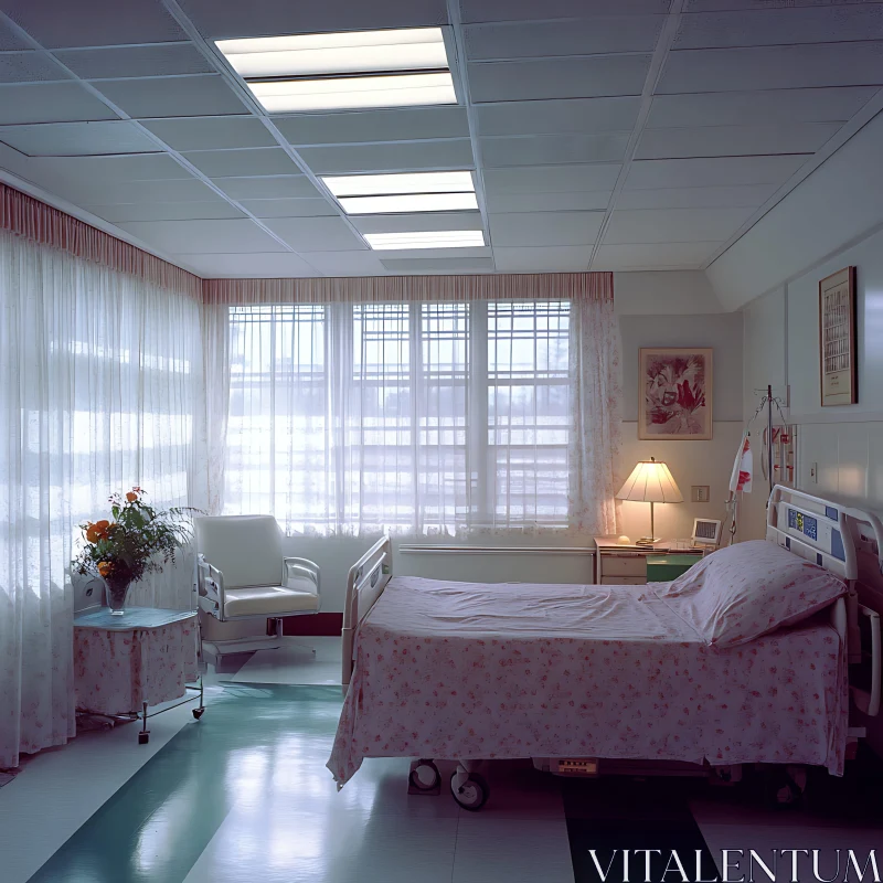 AI ART Tranquil Hospital Room Scene