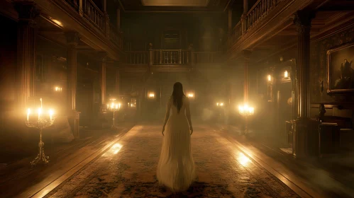 Ghostly Figure in Grand Hall