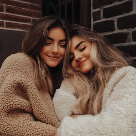 Cozy Friendship: A Portrait of Two Young Women