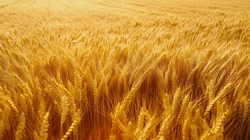 Endless Wheat Field Under Sunlight