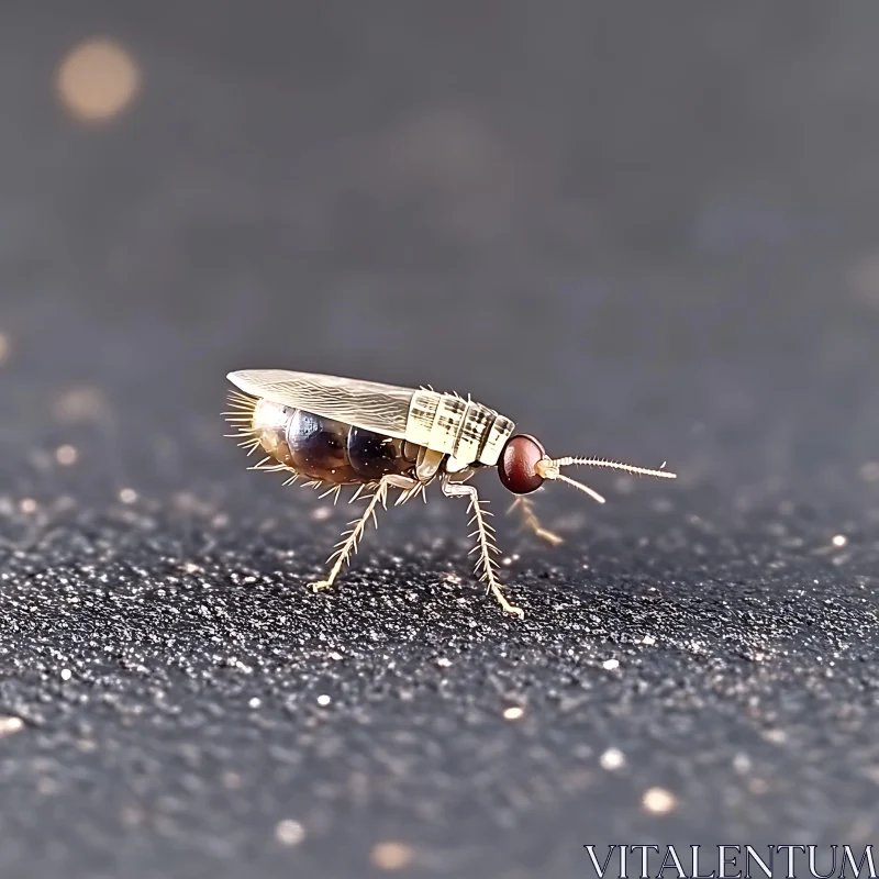 AI ART Macro Shot of Insect Showcasing Detailed Anatomy