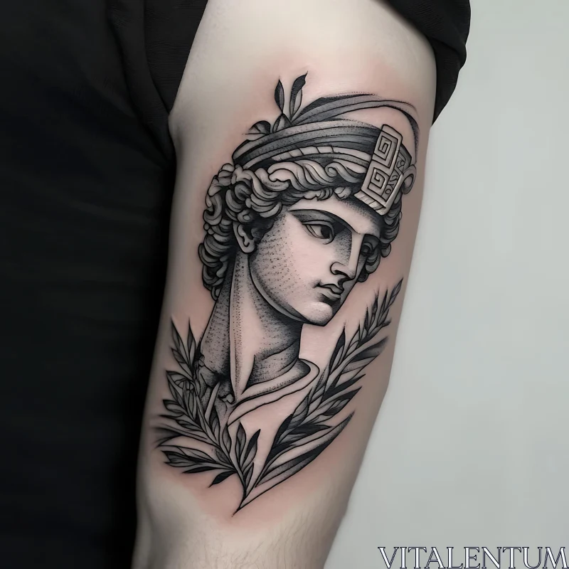 Classical Greek Tattoo Art AI Image