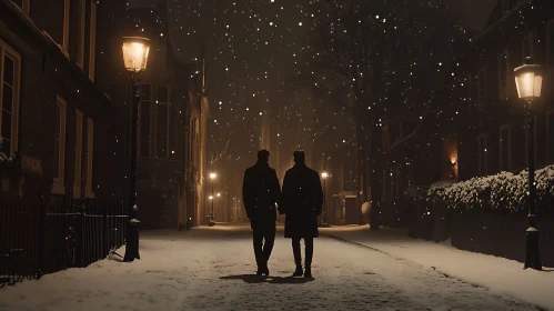 Winter Evening Stroll in the City