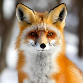 Winter Fox Close-Up