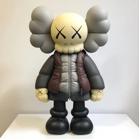 Stylized Figure in Puffy Jacket
