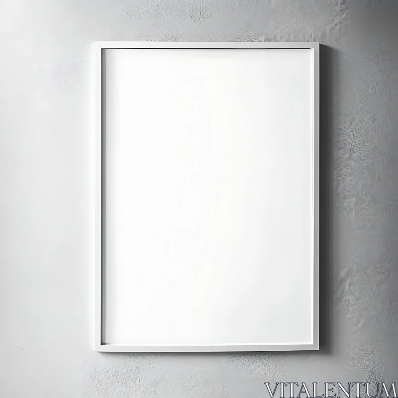 Monochrome Minimalist Art with White Frame AI Image