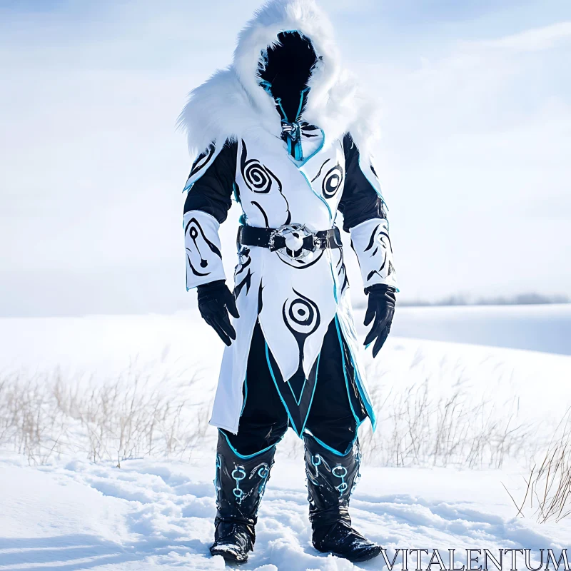 AI ART Snowy Field Cosplay