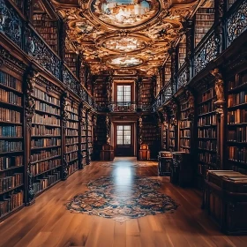 Antique Library Interior