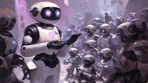 Robotic Assembly in a Cyberpunk Setting
