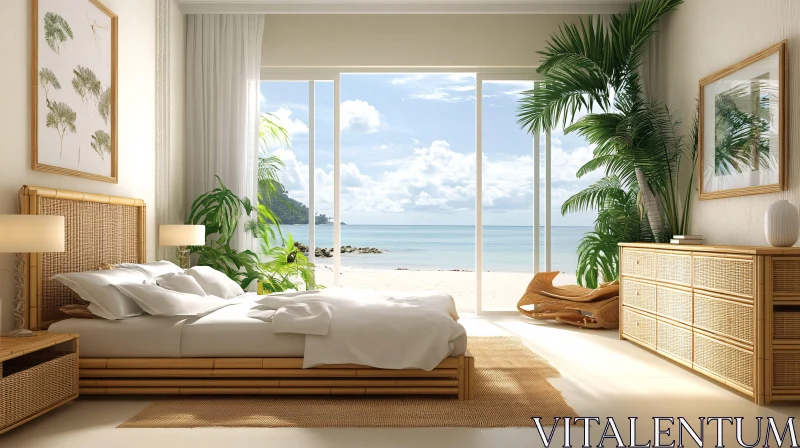 AI ART Beachfront Bedroom Interior Design