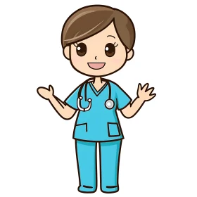 Friendly Cartoon Nurse