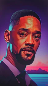 Neon-Colored Digital Art of Will Smith