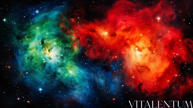Colorful Nebula in Space: A Visual Journey AI Image