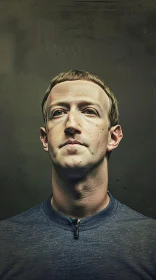 Mark Zuckerberg's Contemplative Portrait