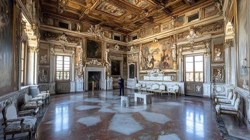 Opulent Baroque Palace Room with Ornate Decorations