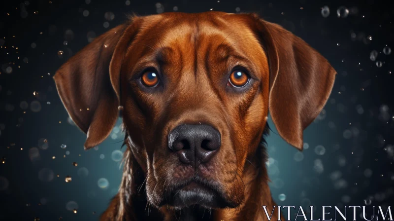 Stunning Dog Portrait with Detailed Background and Expressive Features AI Image