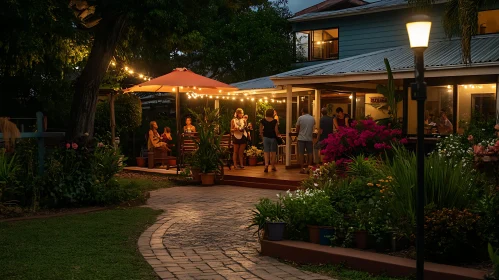 Cozy Evening Backyard Party