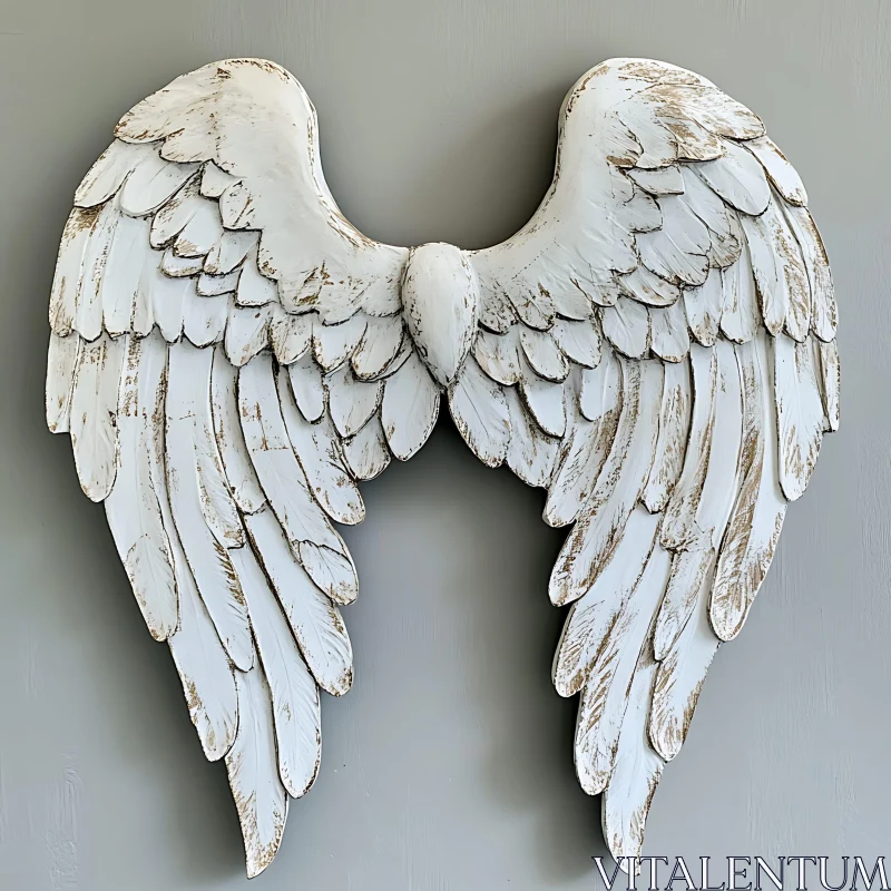 Angelic Wings Sculpture for Home Decor AI Image