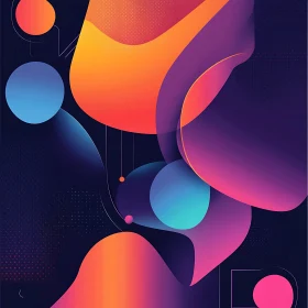 Colorful Geometric Abstract Art Composition