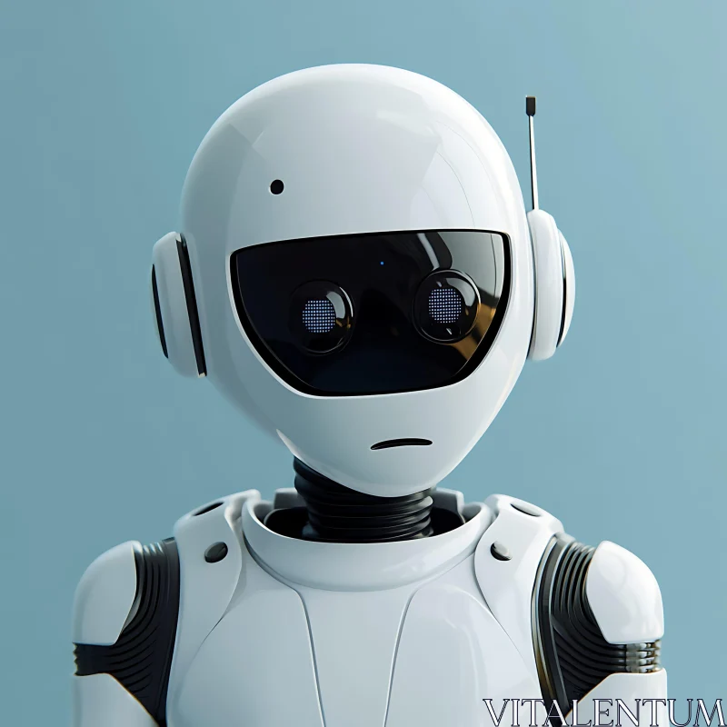 Futuristic Humanoid Robot with Expressive Face AI Image