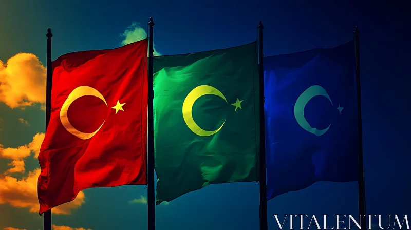 AI ART Abstract Flags Art