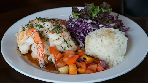 Hearty Shrimp and Vegetable Platter