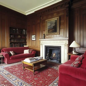 Classic Interior Design with Red Sofas