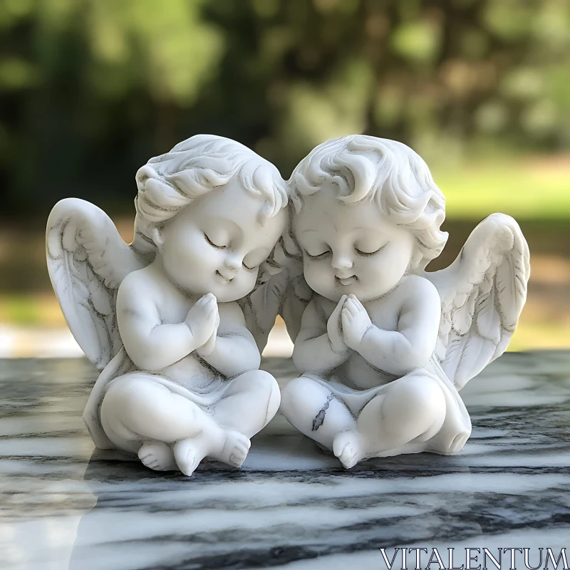 AI ART Two Praying Angels