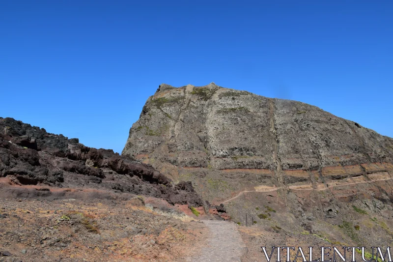 Journey Through Madeira's Rocky Terrain Free Stock Photo