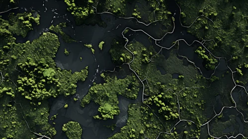 Enchanting Aerial View of a Lush Green Forest | Maya Render