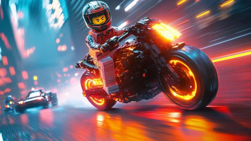 Motorcycle Lego Action