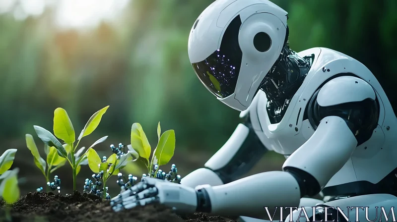 AI ART Robotic Gardener Nurturing New Growth