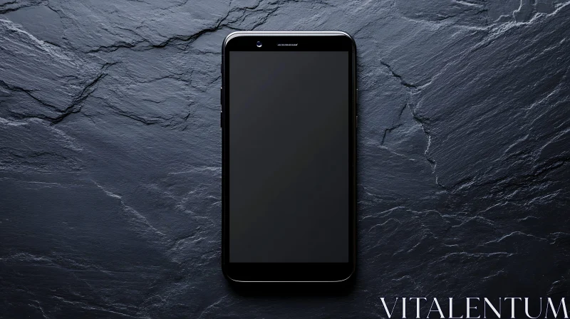 Modern Phone on Textured Background AI Image