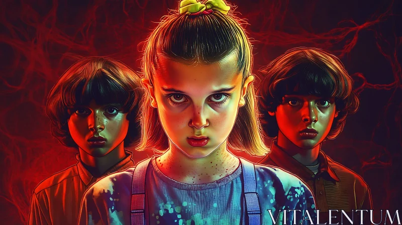 AI ART Fiery Portrait of Eleven and Friends