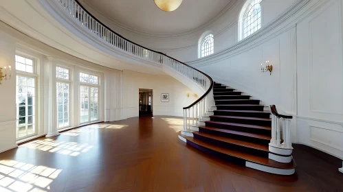 Grand Hall with Circular Stairway