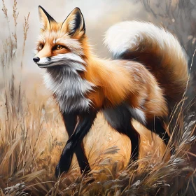 Fox Portrait in Natural Habitat