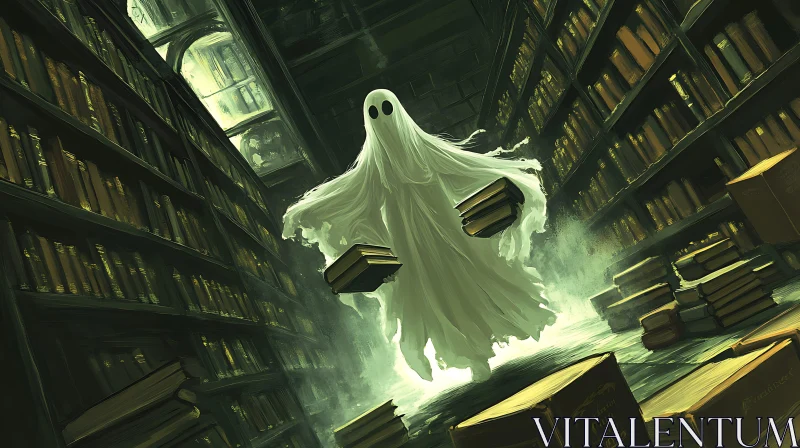 AI ART Library Ghost