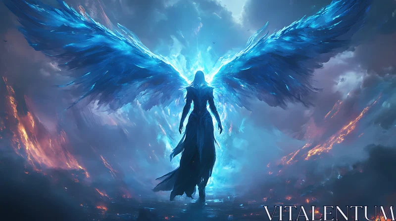 AI ART Ethereal Angel in a Celestial Landscape