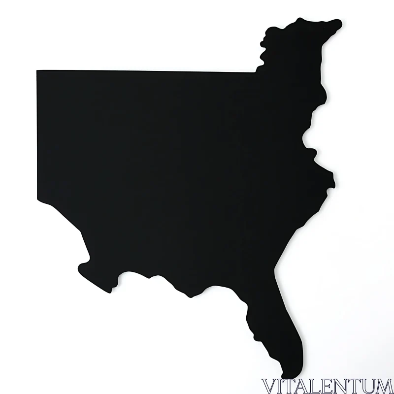 AI ART Minimalist USA Map Outline