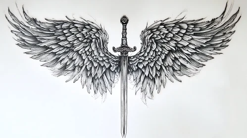 Winged Sword Artistic Design