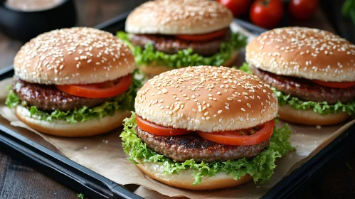 Delicious Sesame Bun Burgers