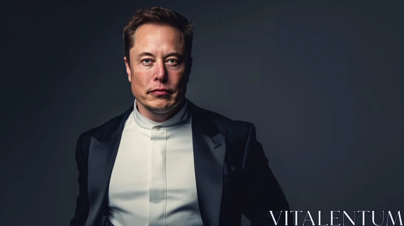 AI ART Elon Musk in Black Suit