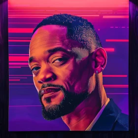 Striking Digital Artwork of Will Smith