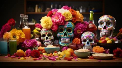 Festive Sugar Skulls: A Blend of Cultures