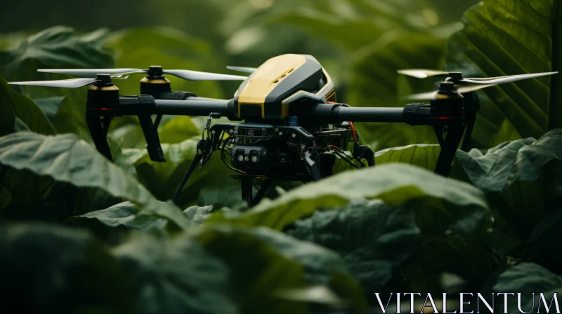 AI ART Mysterious Jungle Drone: Eco-Friendly Craftsmanship in Action