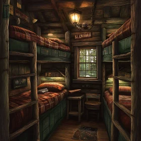 Cozy Cabin Bunk Beds Retreat